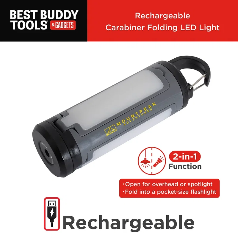 Side profile of the custom Best Buddy Tools folding LED light