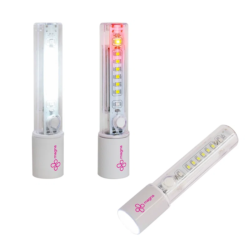 Top view of the custom Best Buddy Tools Rechargeable Multi-Mode Zoom Flashlight's mode settings