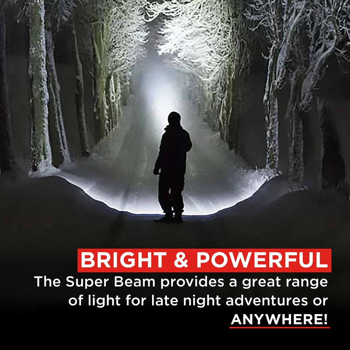 Best Buddy Tools ® Rechargeable Super Beam Aluminum Flashlight in use