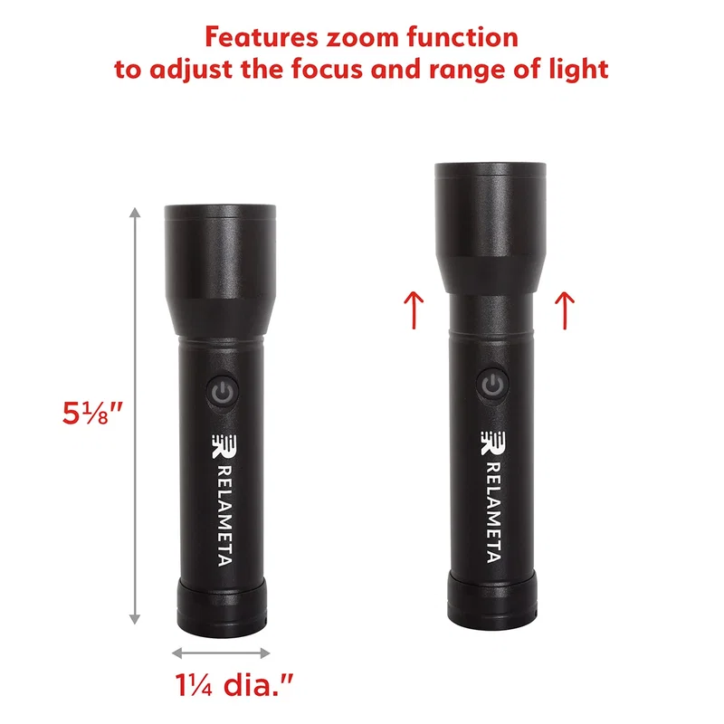 Close-up of the Best Buddy Tools flashlight's rechargeable charging port