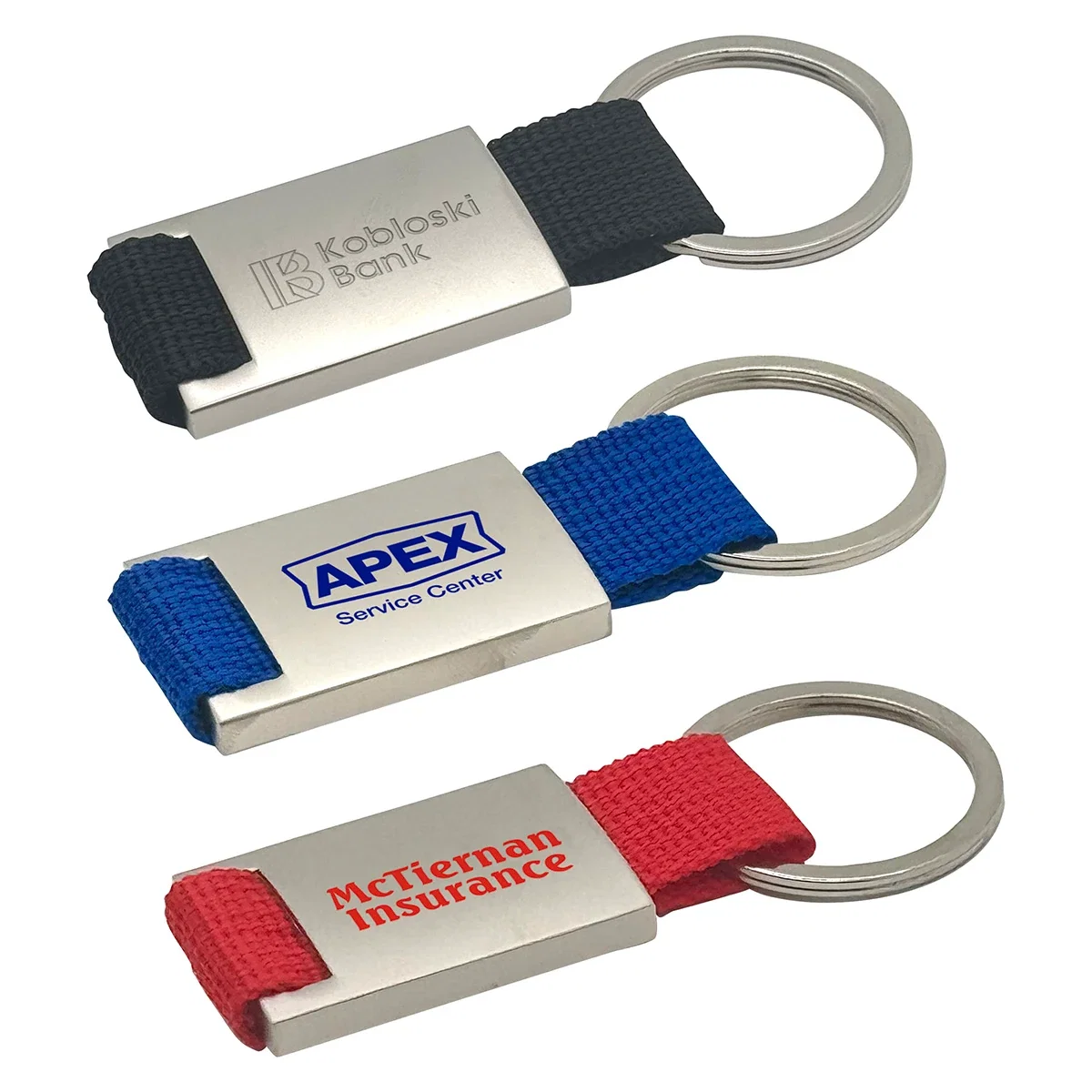 Best Buddy Tools zinc alloy key ring badge with matte finish, corded lanyard, and stainless steel split ring