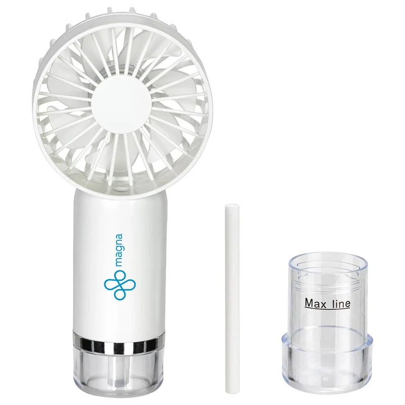 Close-up of the Best Buddy Tools Spritz fan's logo imprint area
