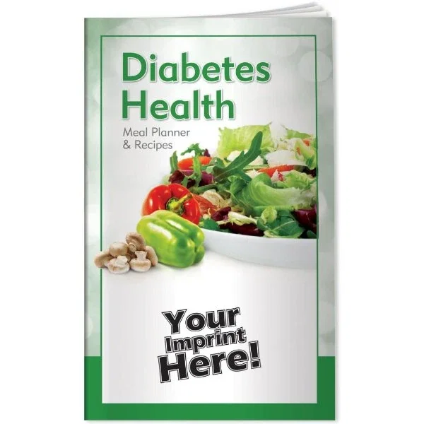 Diabetes Meal Planner and Recipe booklet cover, diabetic diet guide