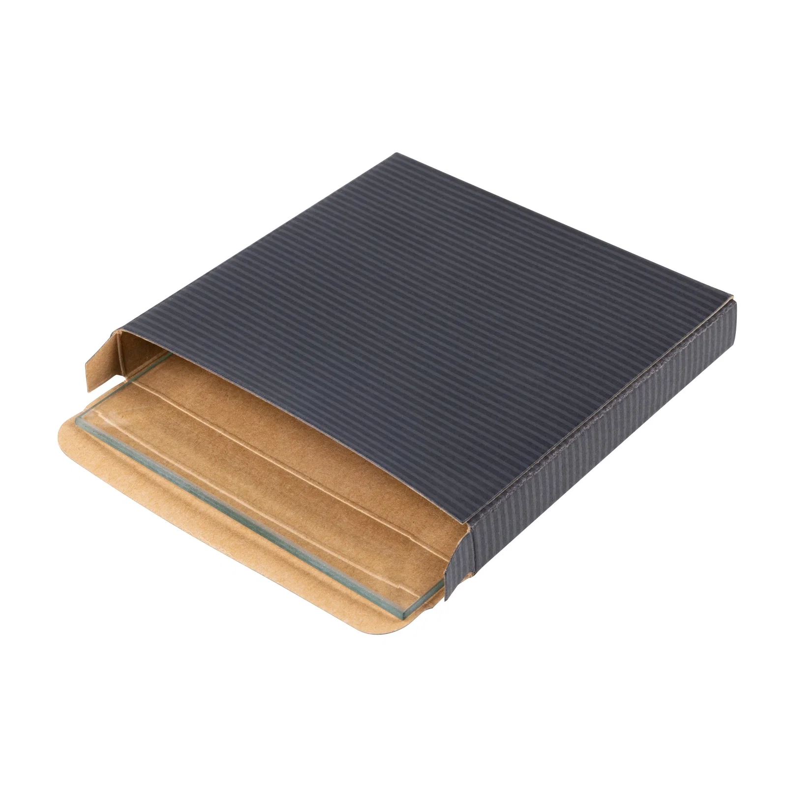 Beveled Glass Coaster Set on a Wooden Stand — view 4