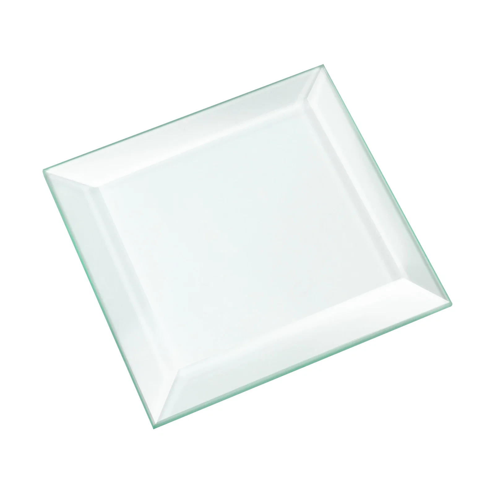 Beveled Glass Coaster Set on a Wooden Stand — view 6