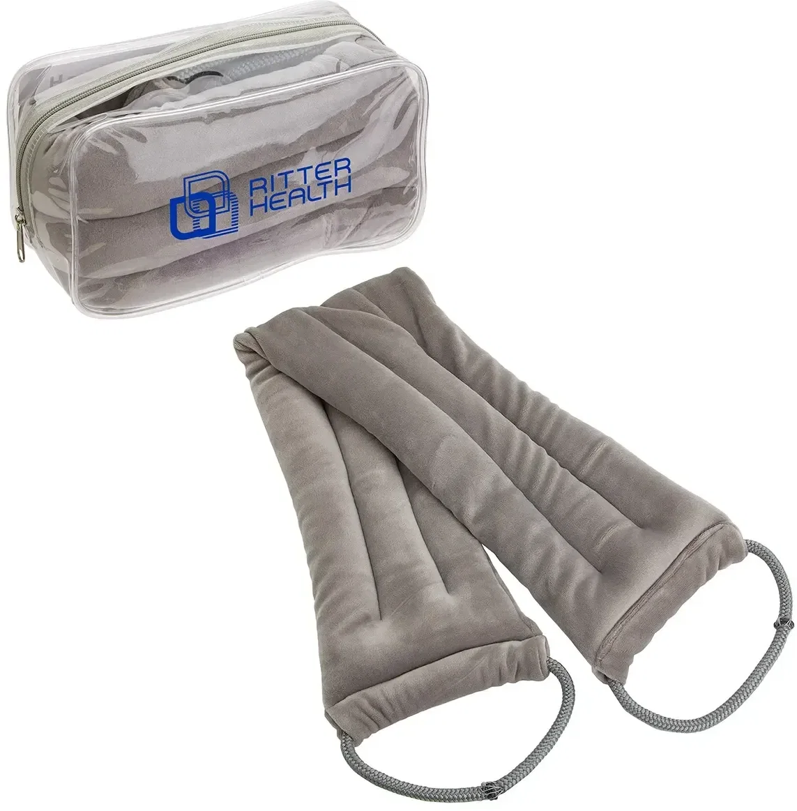 BeWell flaxseed heat therapy neck pad, custom branded promotional wellness wrap, front view