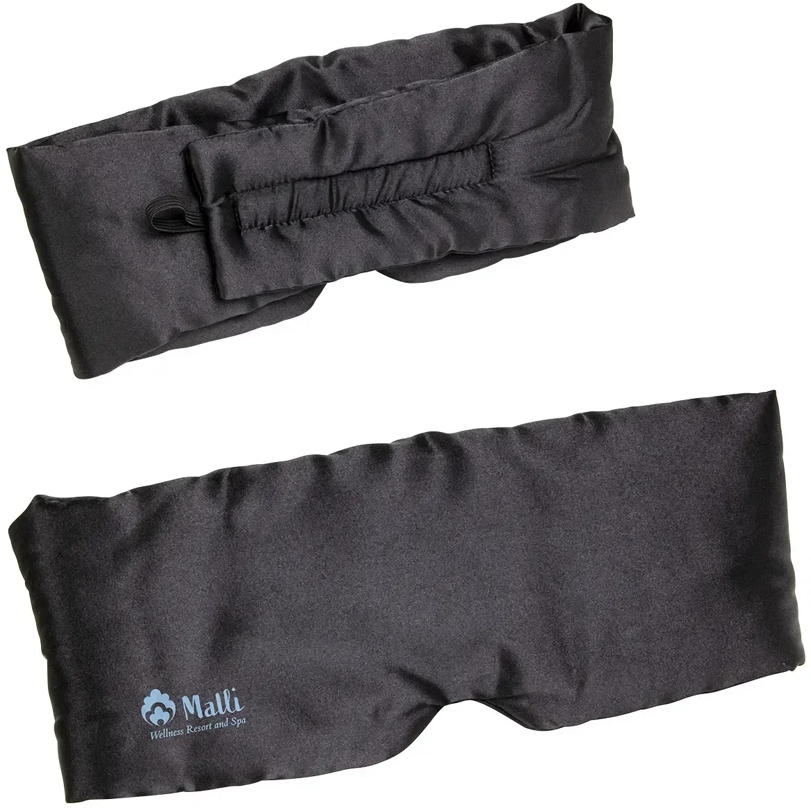 BeWell Serenity Satin Sleep Mask, custom branded sleep mask front view with logo