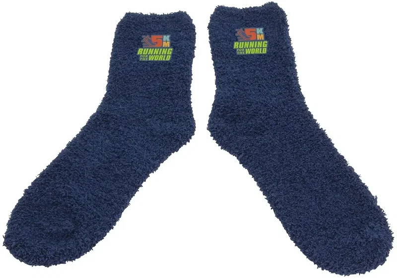Custom Cozy Comfort Socks - Personalized Logo Branded Slippers — view 3