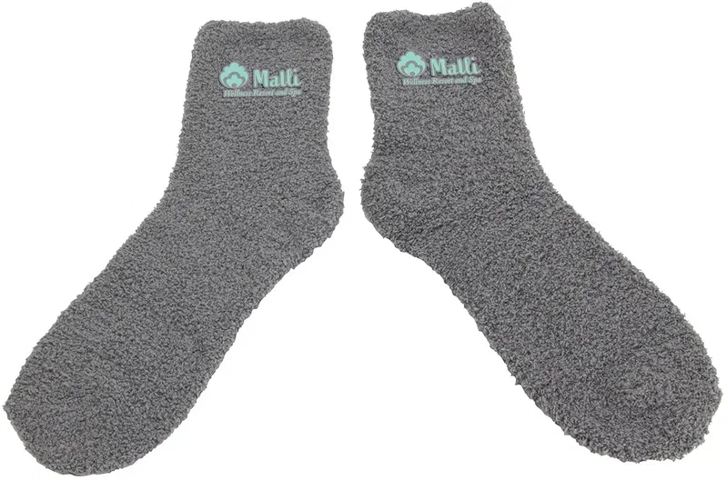 Custom Cozy Comfort Socks - Personalized Logo Branded Slippers — view 7
