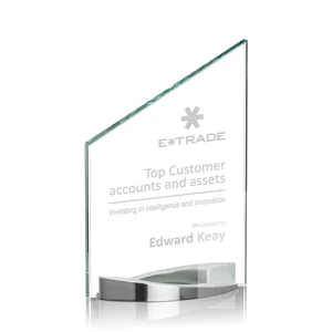 Starfire Award on Polished Metal Crescent Stands
