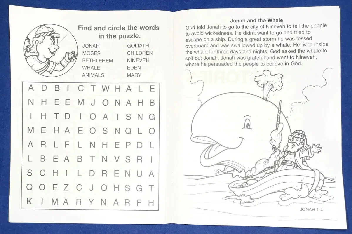 Imprinted Bible Stories Coloring Book — view 2