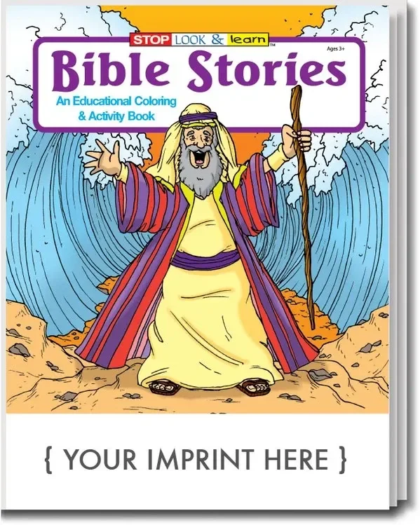Imprinted Bible Stories Coloring Book