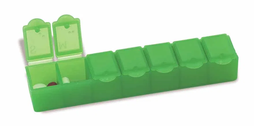 Big-7 Braille All-Week Pill Box custom-printed with a logo — view 3