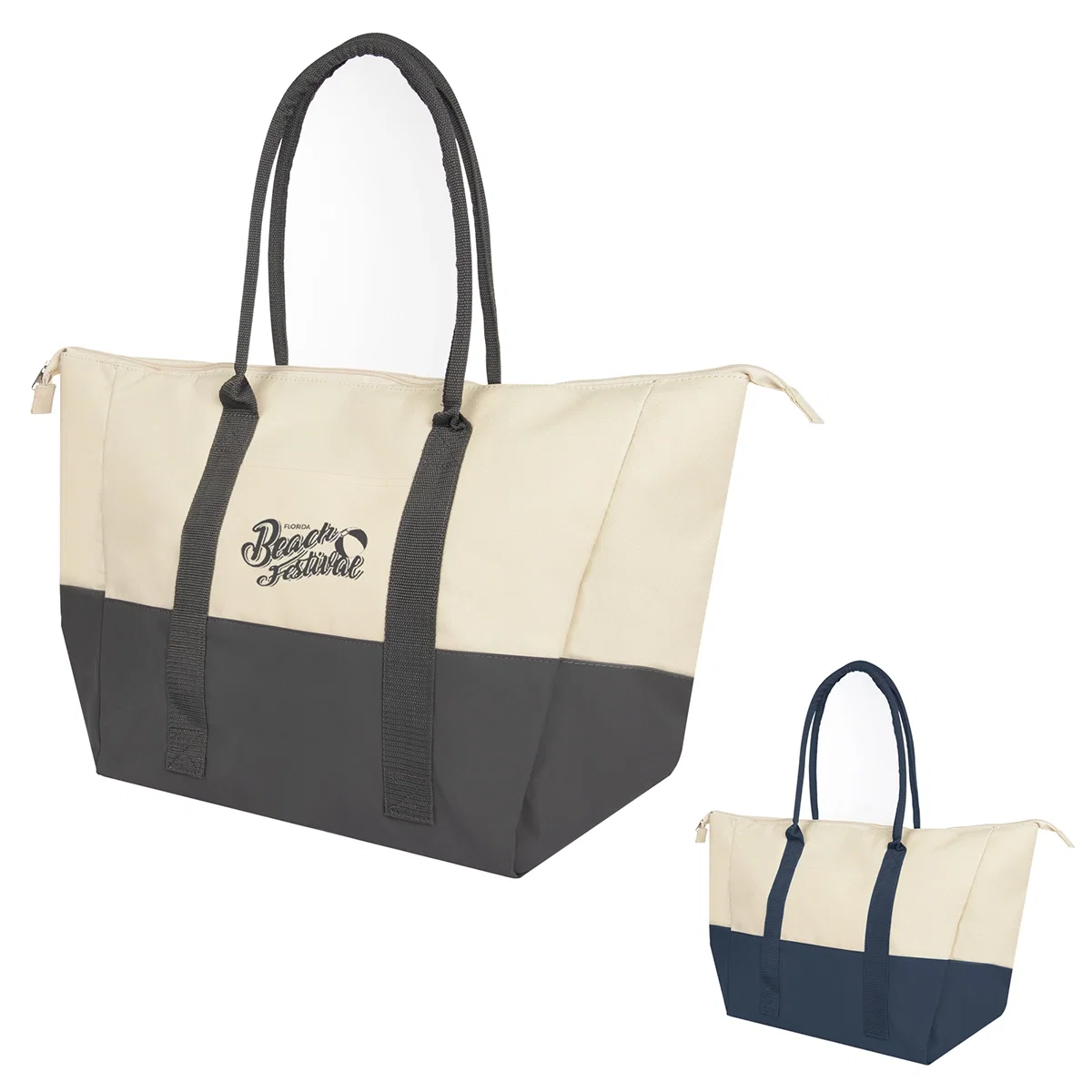 Large insulated tote for picnics, tailgates and grocery runs