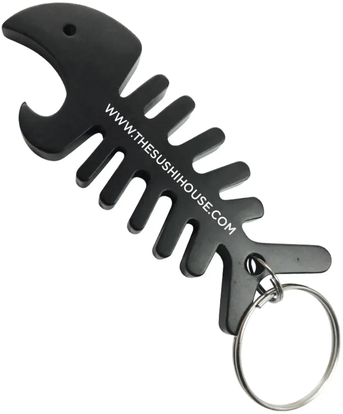 Big Fish Bone Bottle Opener & Cord Winder Keychain — view 3