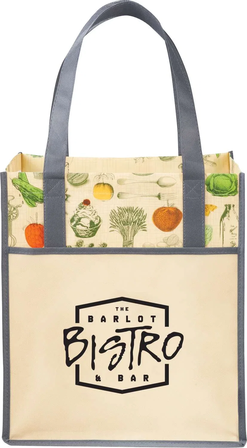 Big Grocery Vintage Laminated Non-Woven Tote — view 5