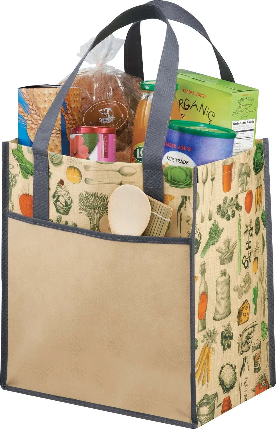 Big Grocery Vintage Laminated Non-Woven Tote — view 7