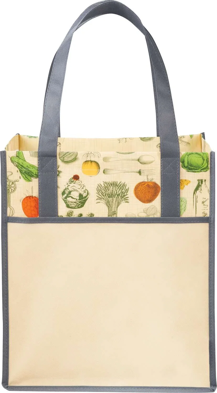 Big Grocery Vintage Laminated Non-Woven Tote — view 8