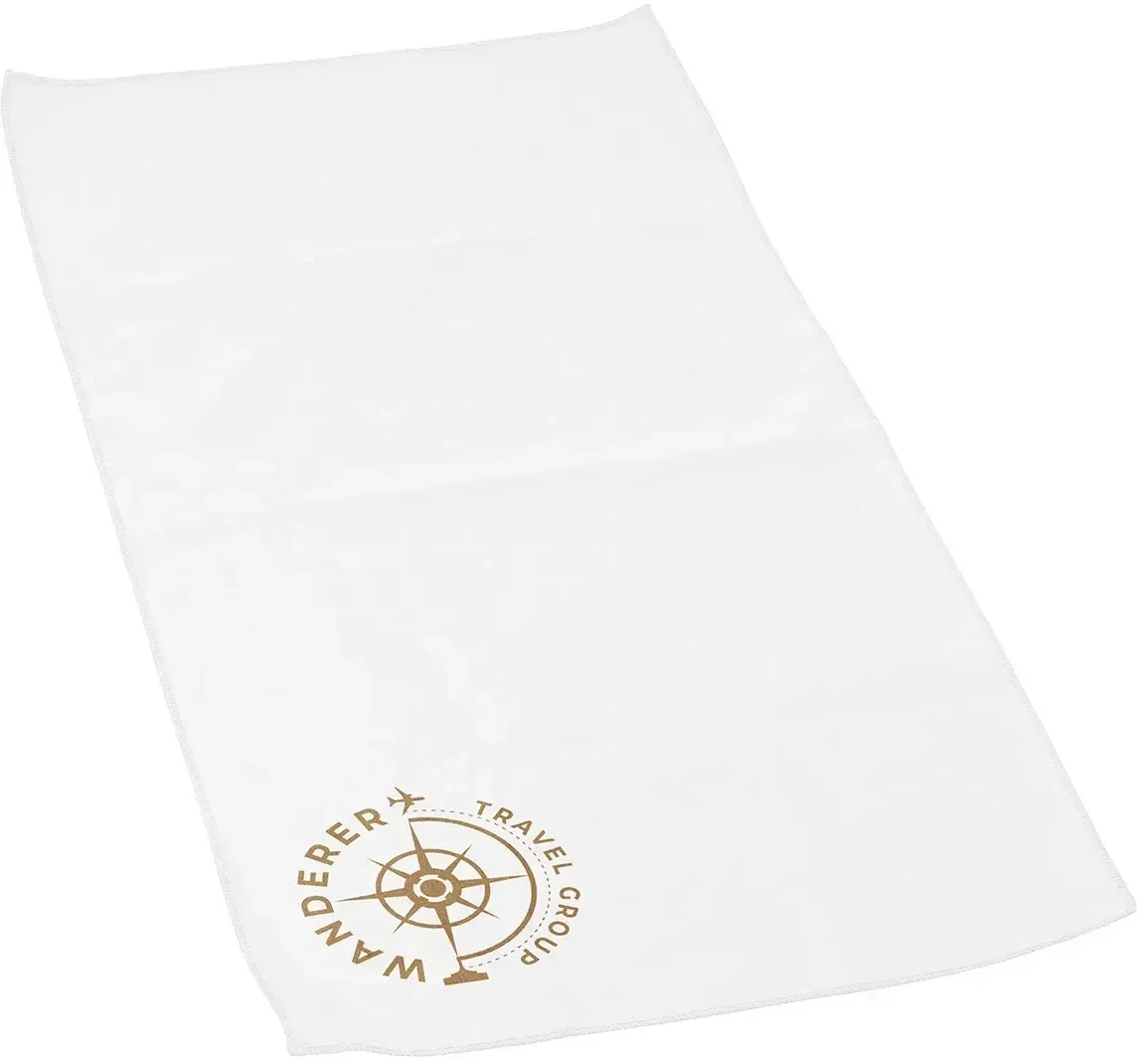 Custom Big League sports towel folded showing 200GSM microfiber weave