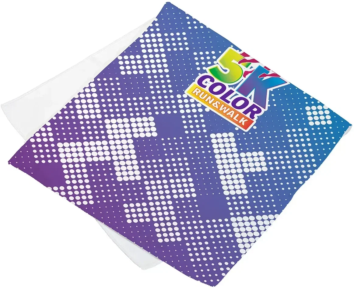 Custom Big League 200GSM towel second style folded, branded gym giveaway
