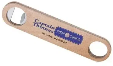 Custom Wood Bottle Opener Paddle — view 2