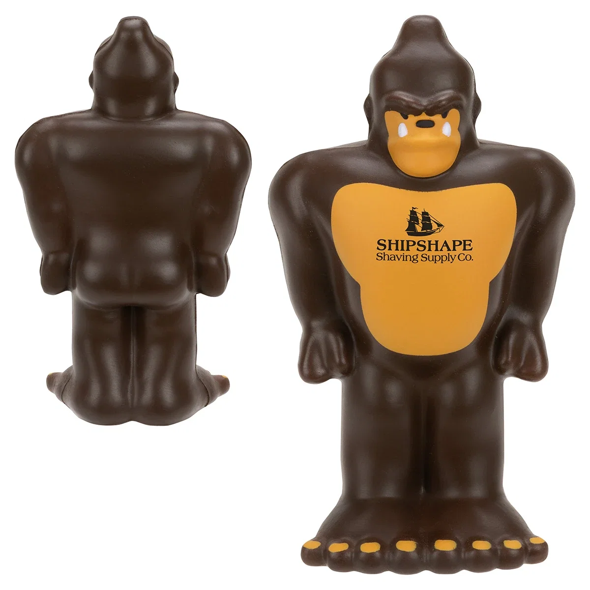 Custom Bigfoot Stress Reliever, front view of the branded stress ball toy