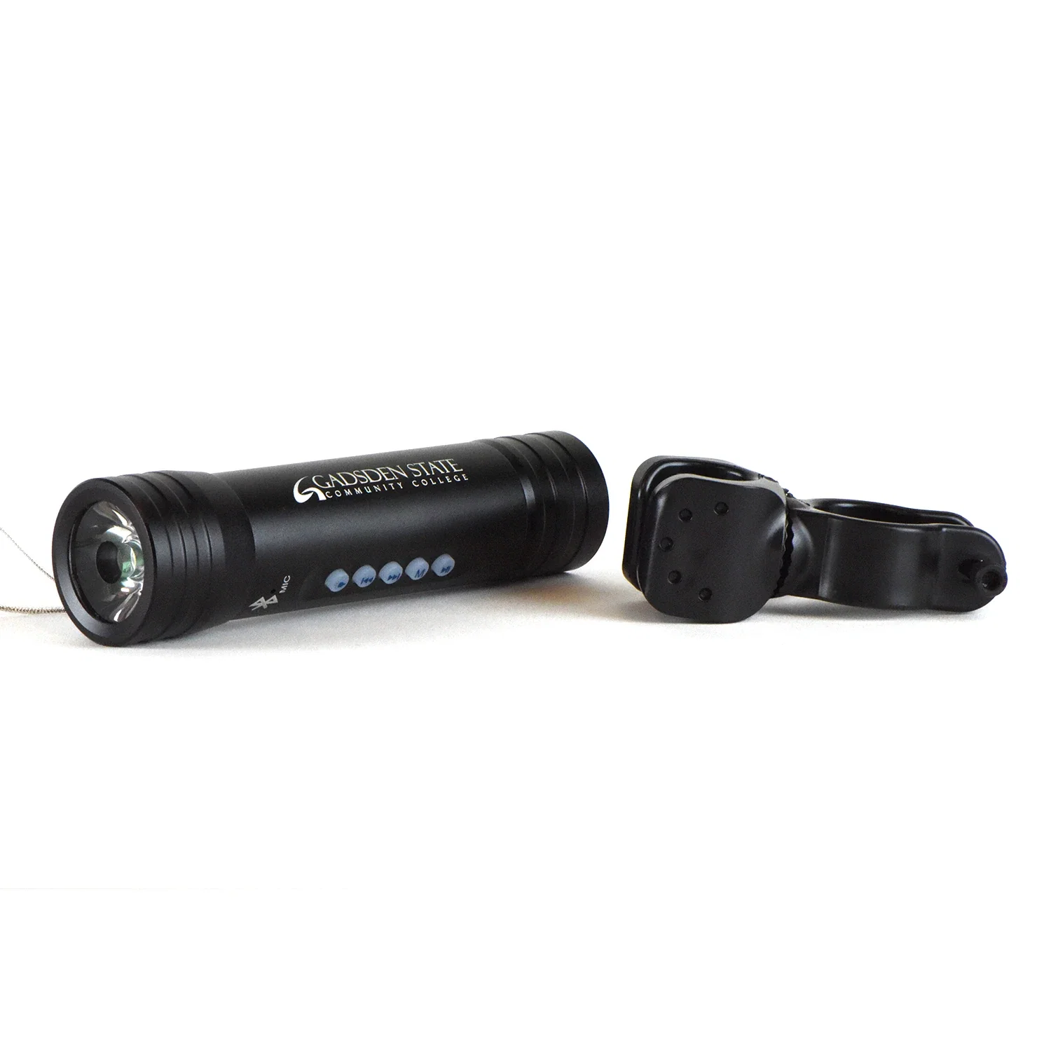 Bike Bluetooth (R) Speaker and Flashlight — Black — view 2