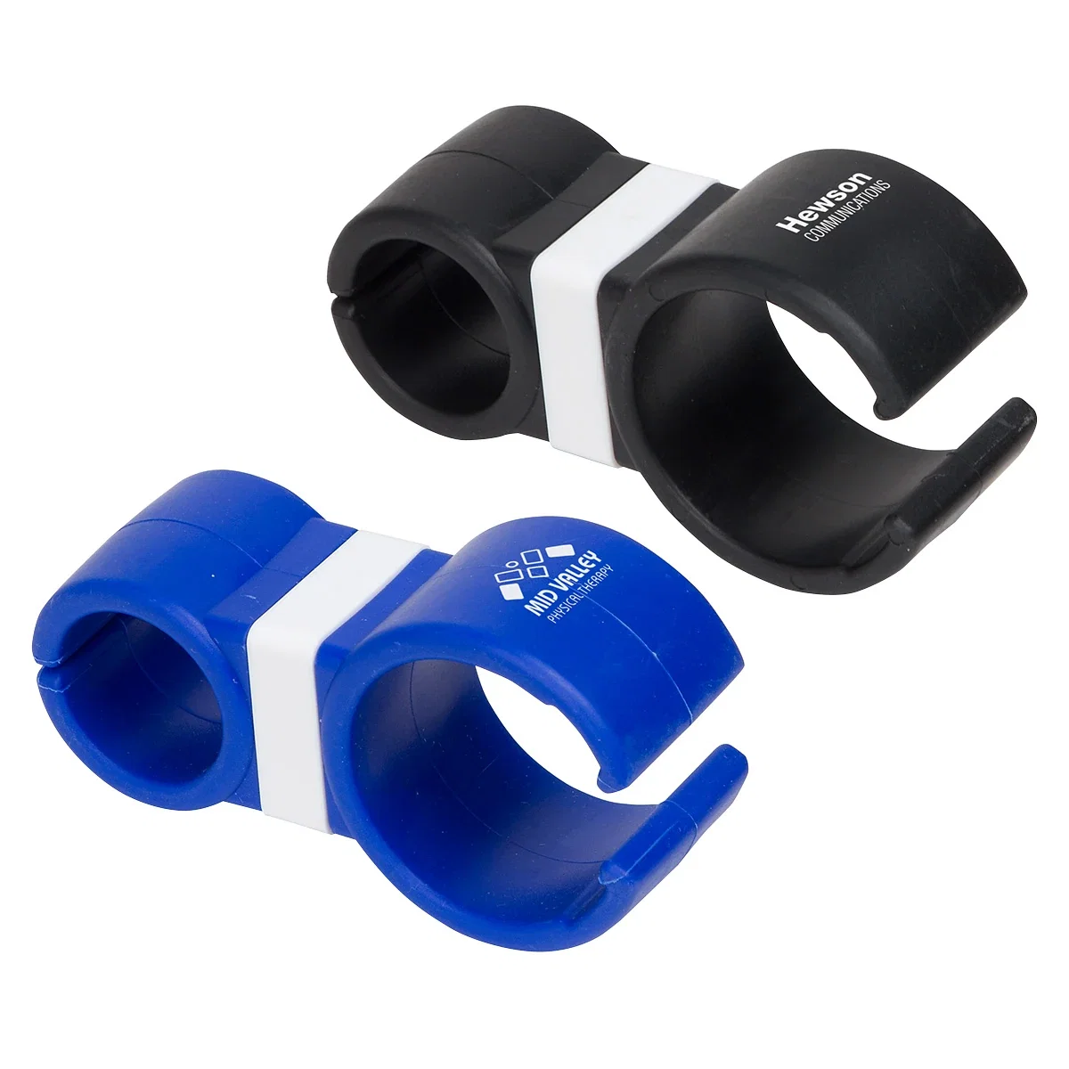 Custom Bike Phone & Bottle Gripper, front view of the branded bike mount