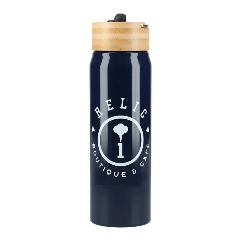 26 oz. Eco-friendly Aluminum Bottle with Bamboo Lid — view 3