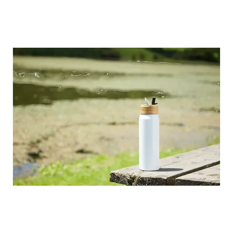 26 oz. Eco-friendly Aluminum Bottle with Bamboo Lid — view 6