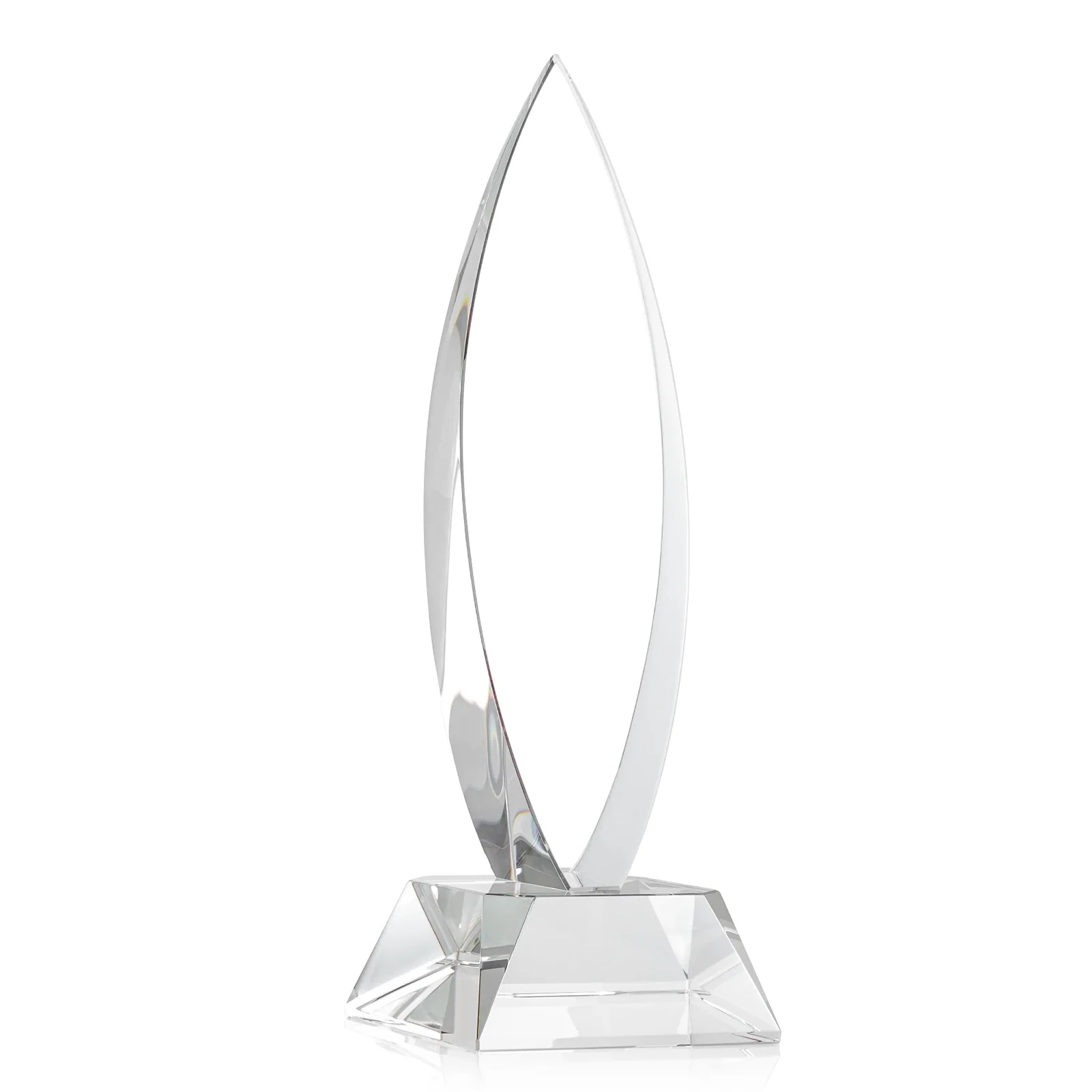 Custom Birchwood Teardrop Custom Crystal Award for dealer and partner awards