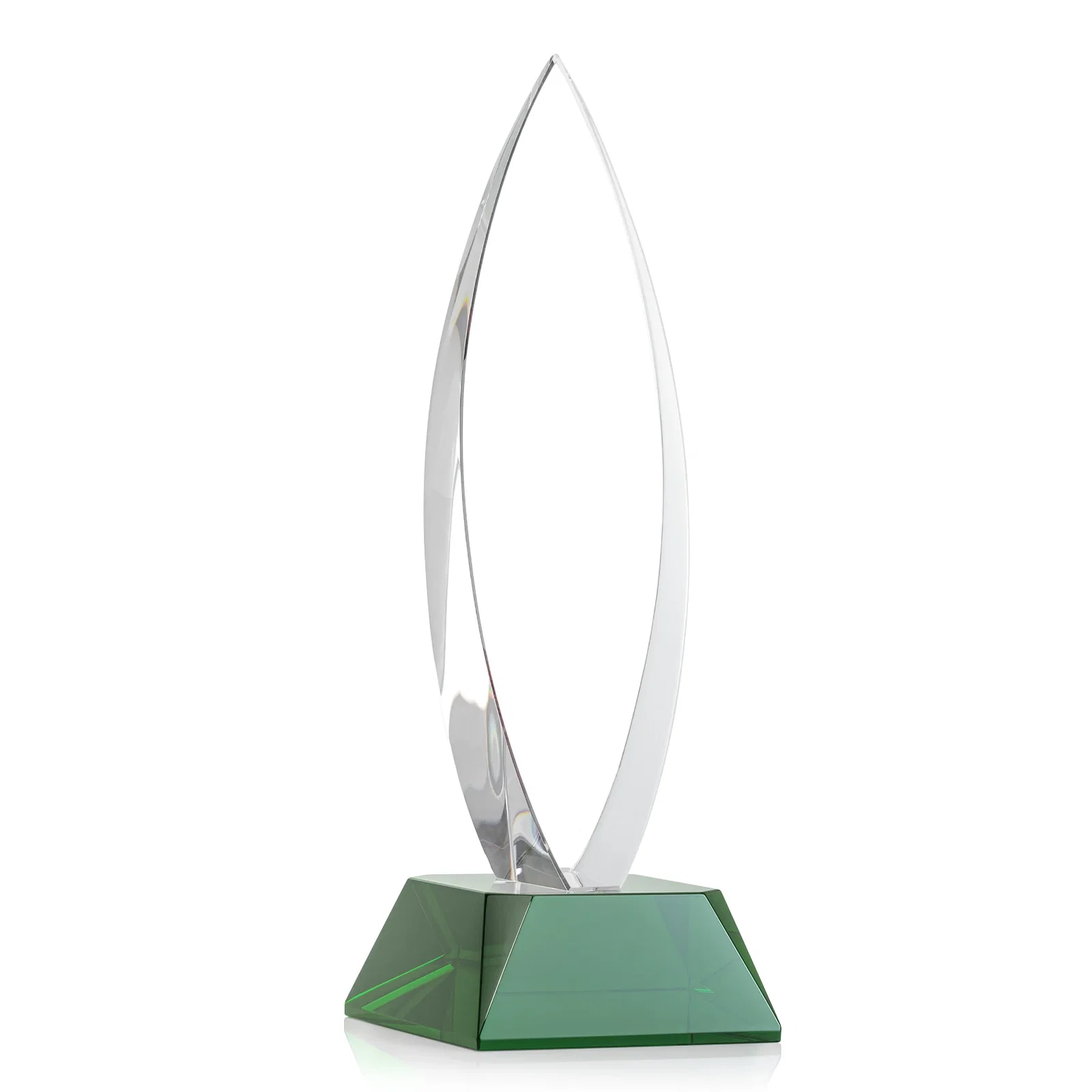 Personalized Birchwood Teardrop Custom Crystal Award for corporate award ceremonies