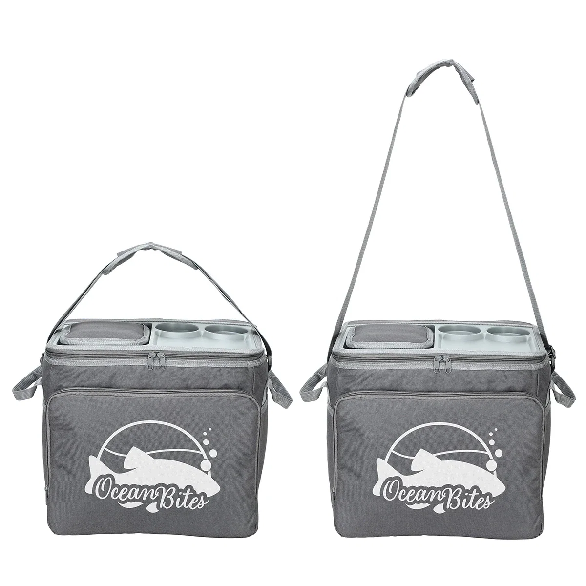 Side profile of the custom Bivouac Collapsible Cooler showing the folded silhouette