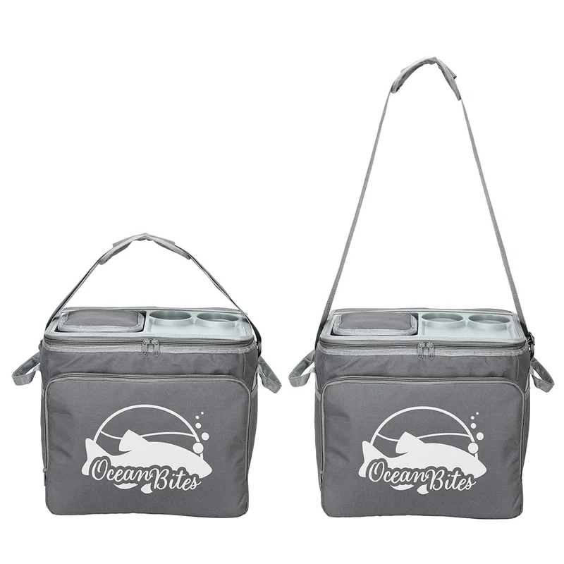 Side profile of the custom Bivouac Collapsible Cooler showing the folded silhouette