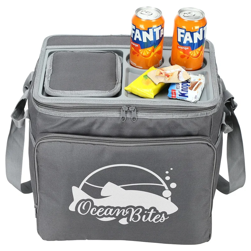 Back view of the branded Bivouac 35-Can Collapsible Cooler