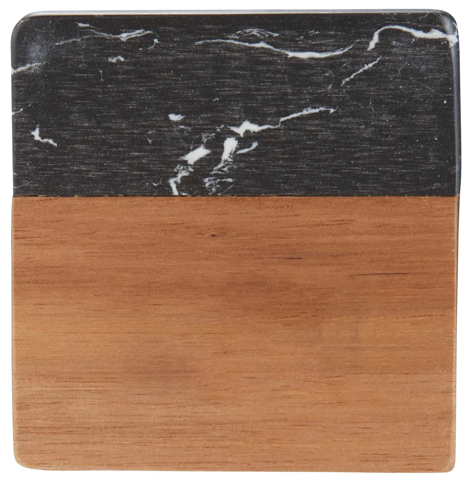 Black Marble and Wood Coaster Set — view 10