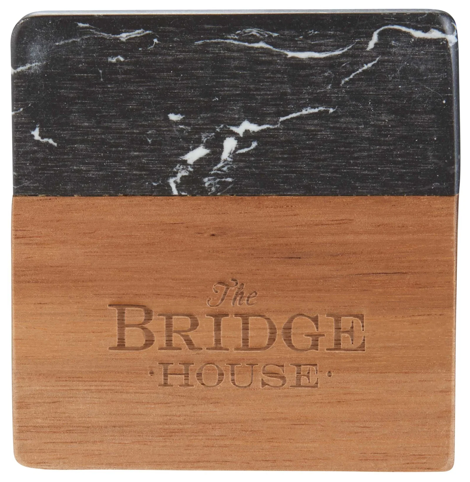 Black Marble and Wood Coaster Set — view 9