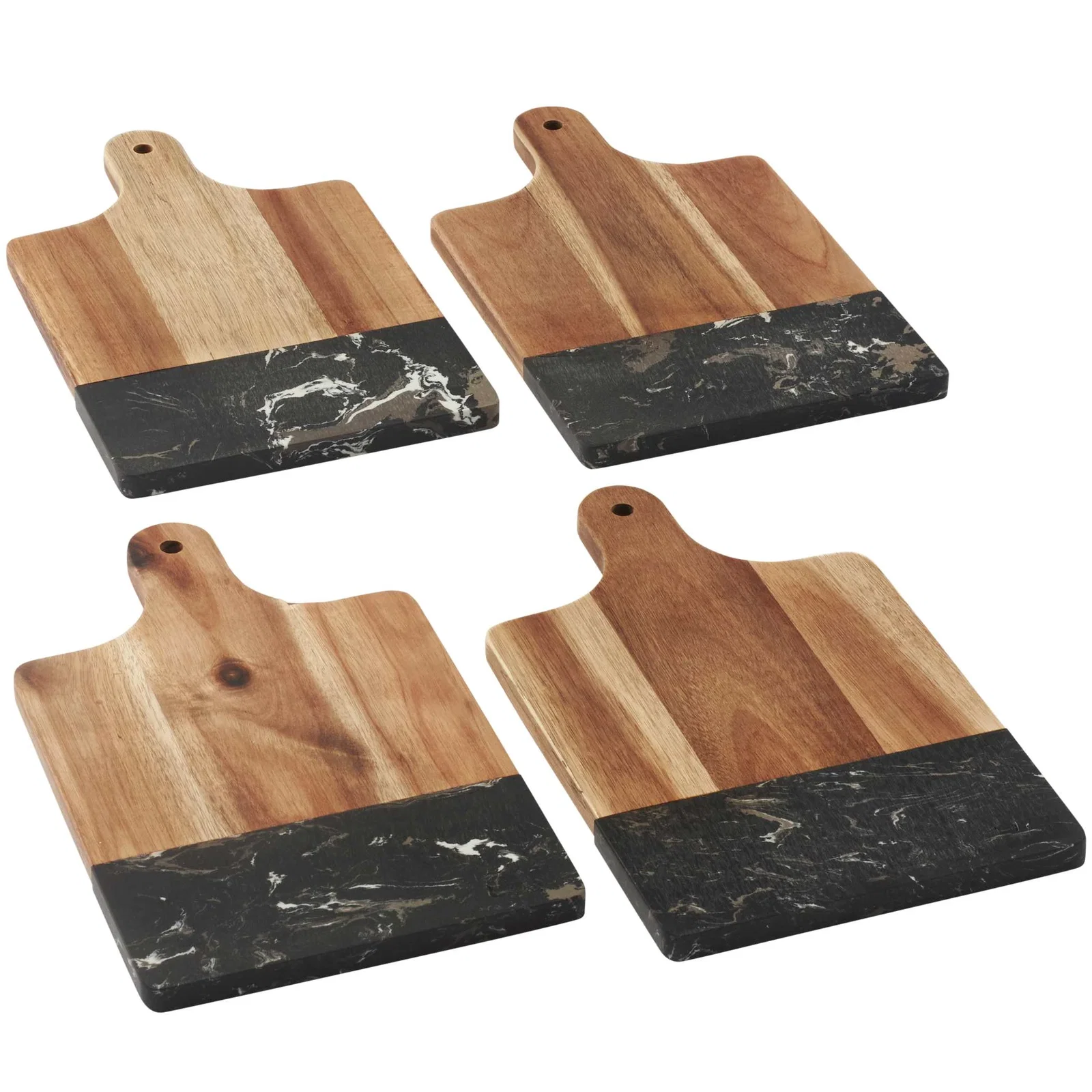 Custom Branded Black Marble and Wood Cutting Board — view 11