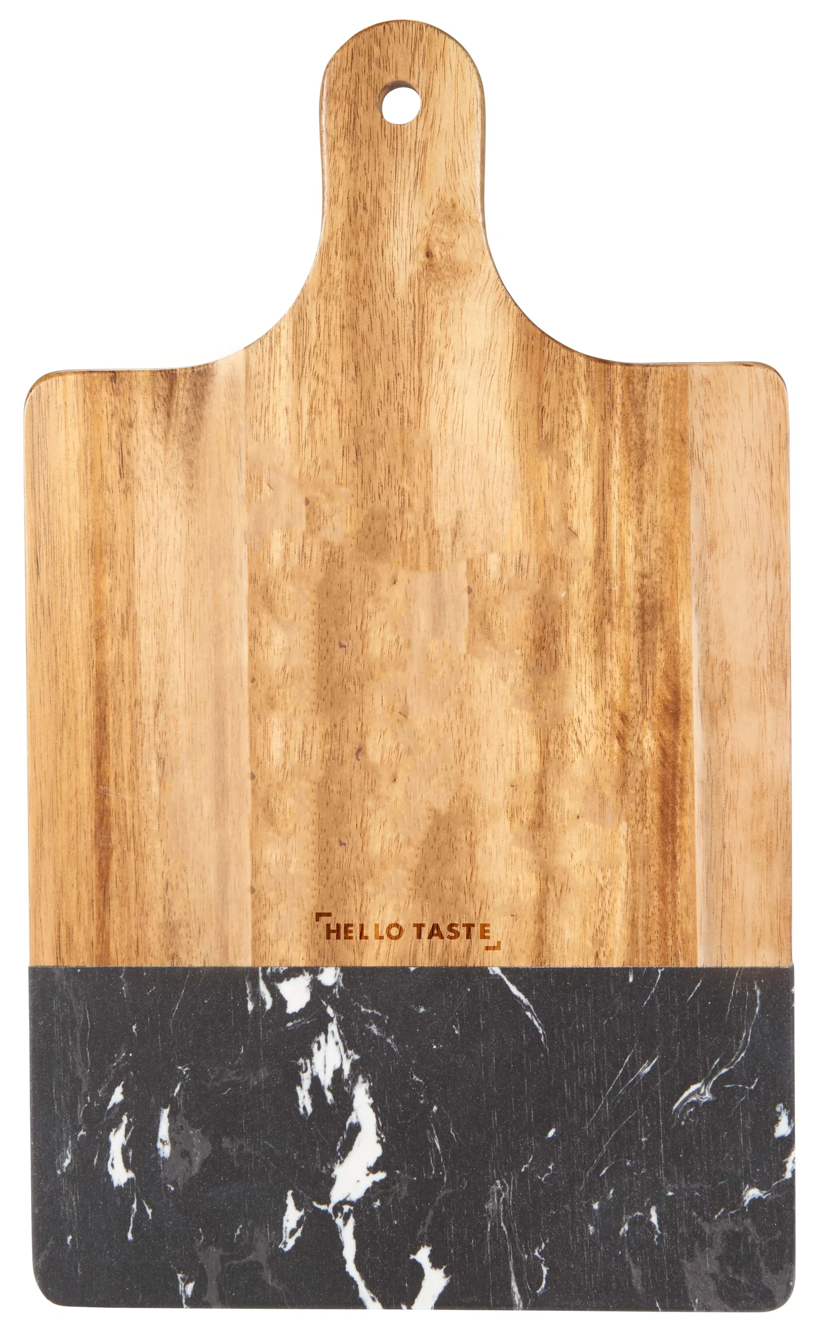 Custom Branded Black Marble and Wood Cutting Board — view 9