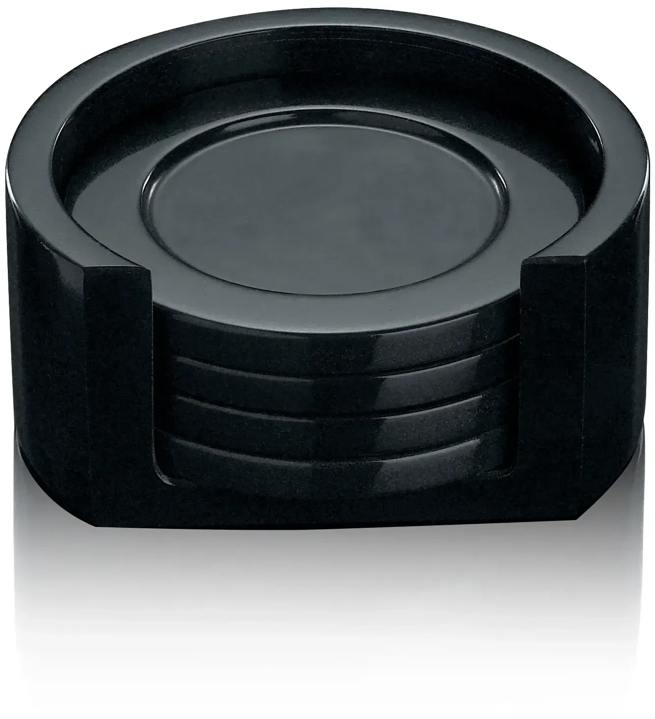 Black Marble Coaster Set — view 2