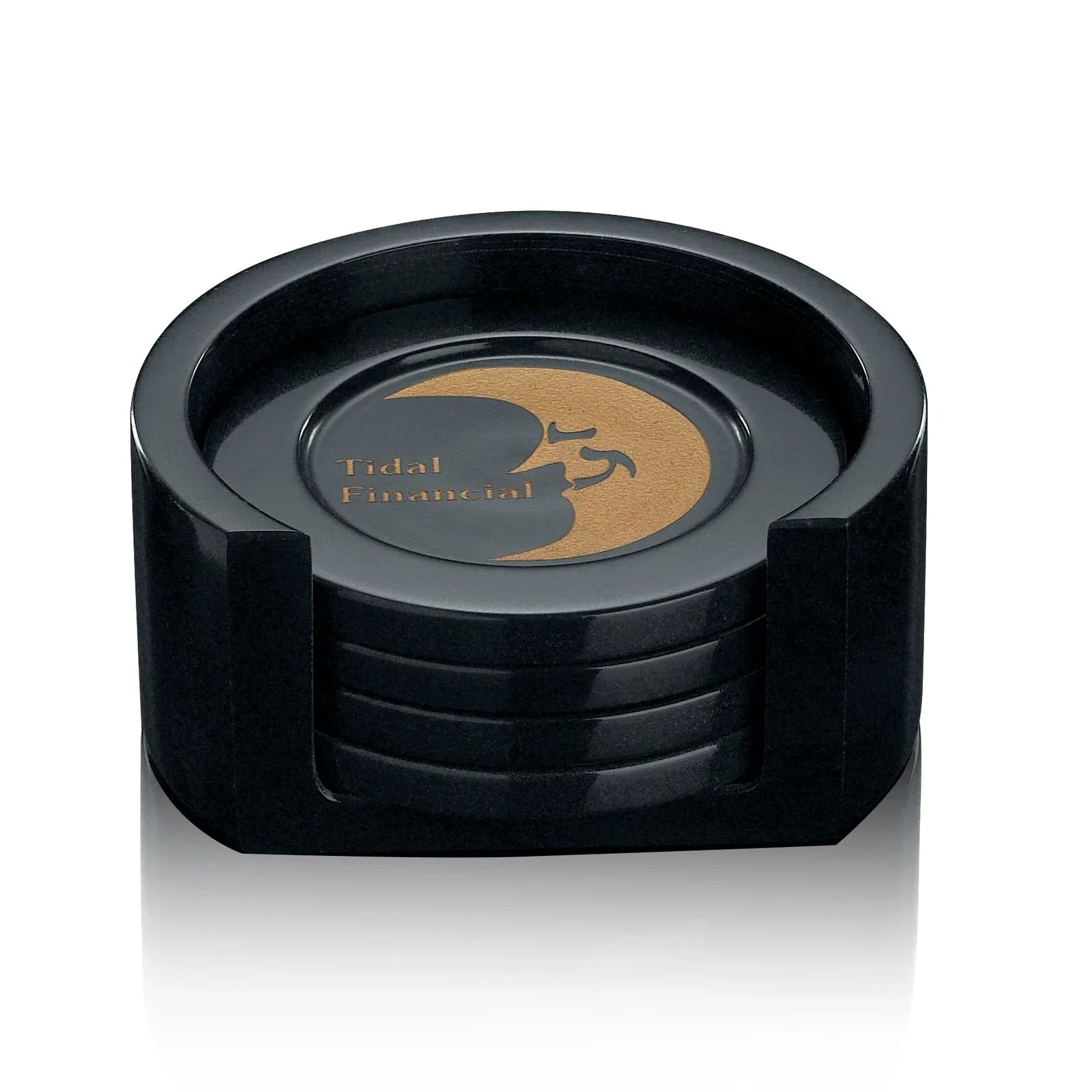 Black Marble Coaster Set — view 3