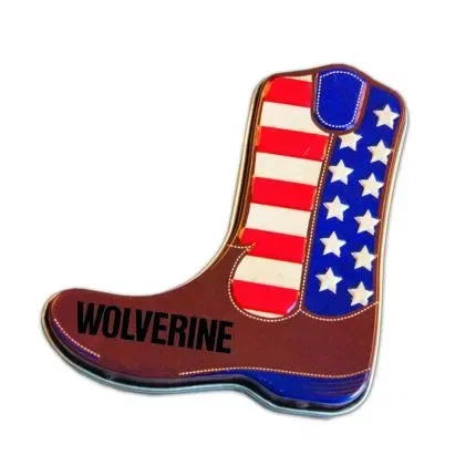 Black & Red Cowboy Boot-Shaped Mint Tin — view 2