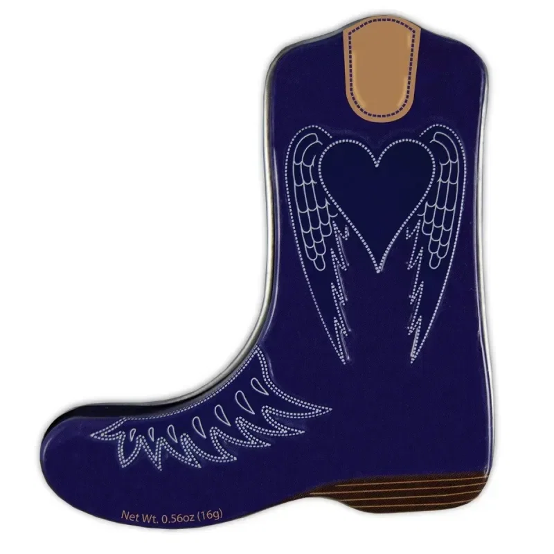 Black & Red Cowboy Boot-Shaped Mint Tin — view 3