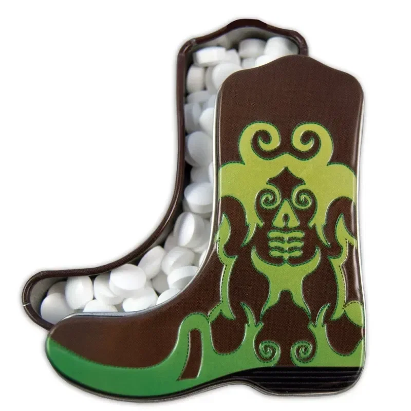 Black & Red Cowboy Boot-Shaped Mint Tin — view 4