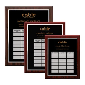 Black Mirror Perpetual Plaque With Etched Sublimation Markers