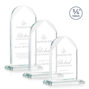 Starfire Crystal Arch Award on Mitered Base