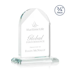 Starfire Crystal Arch Award on Mitered Base