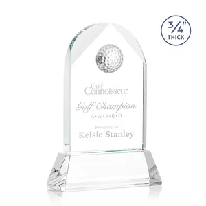 Starfire Crystal Arch Award with 2nd-Position Etch Option
