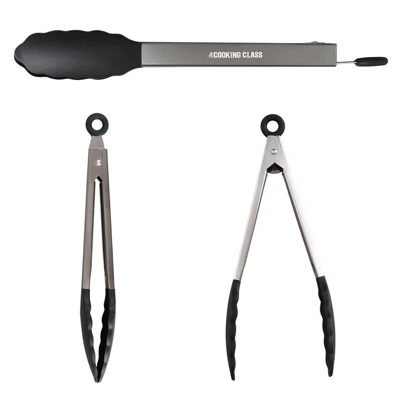 Blaze 9" Stainless & Silicone Tongs — view 2