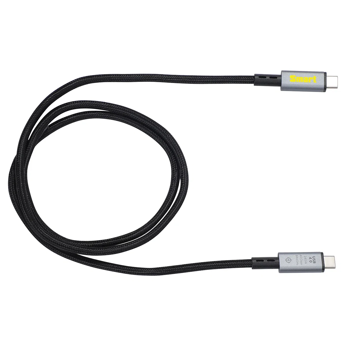 Custom Blaze USB-C to USB-C Charging Cable, front view of the branded 240W data cable